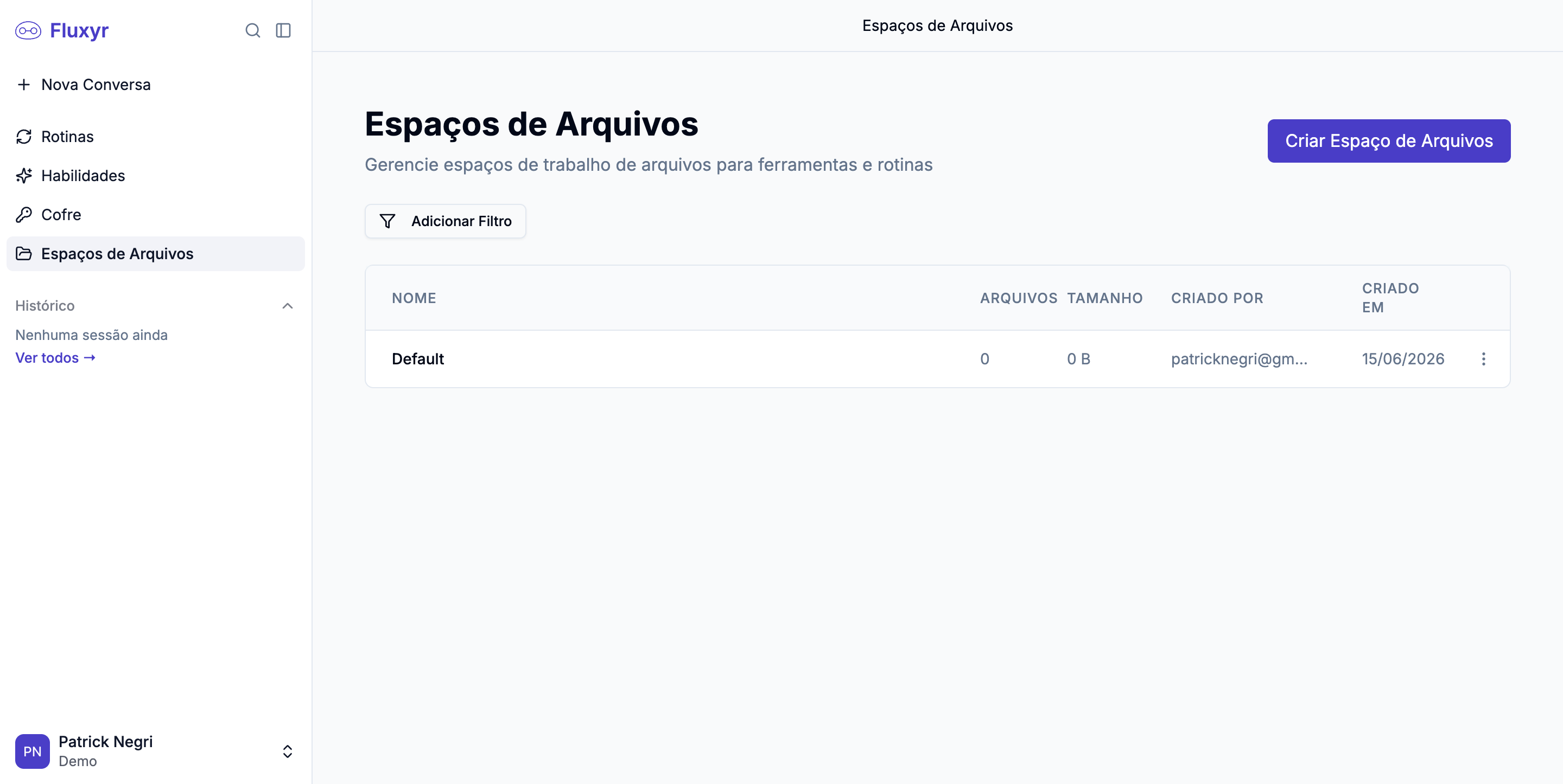 Fluxyr File Spaces